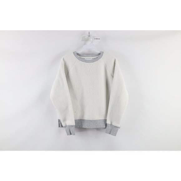 Vineyard Vines Tops - Vineyard Vines Womens XS Blank Sherpa Fleece Crewneck Sweatshirt White Polyester